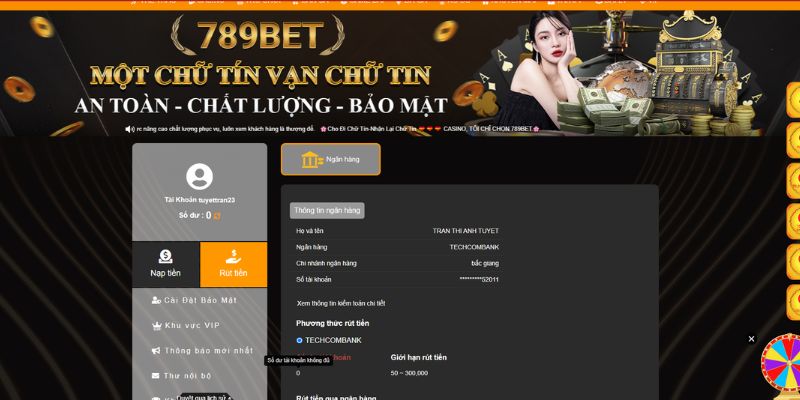 Hướng dẫn rút tiền 789BET dành cho tân thủ 